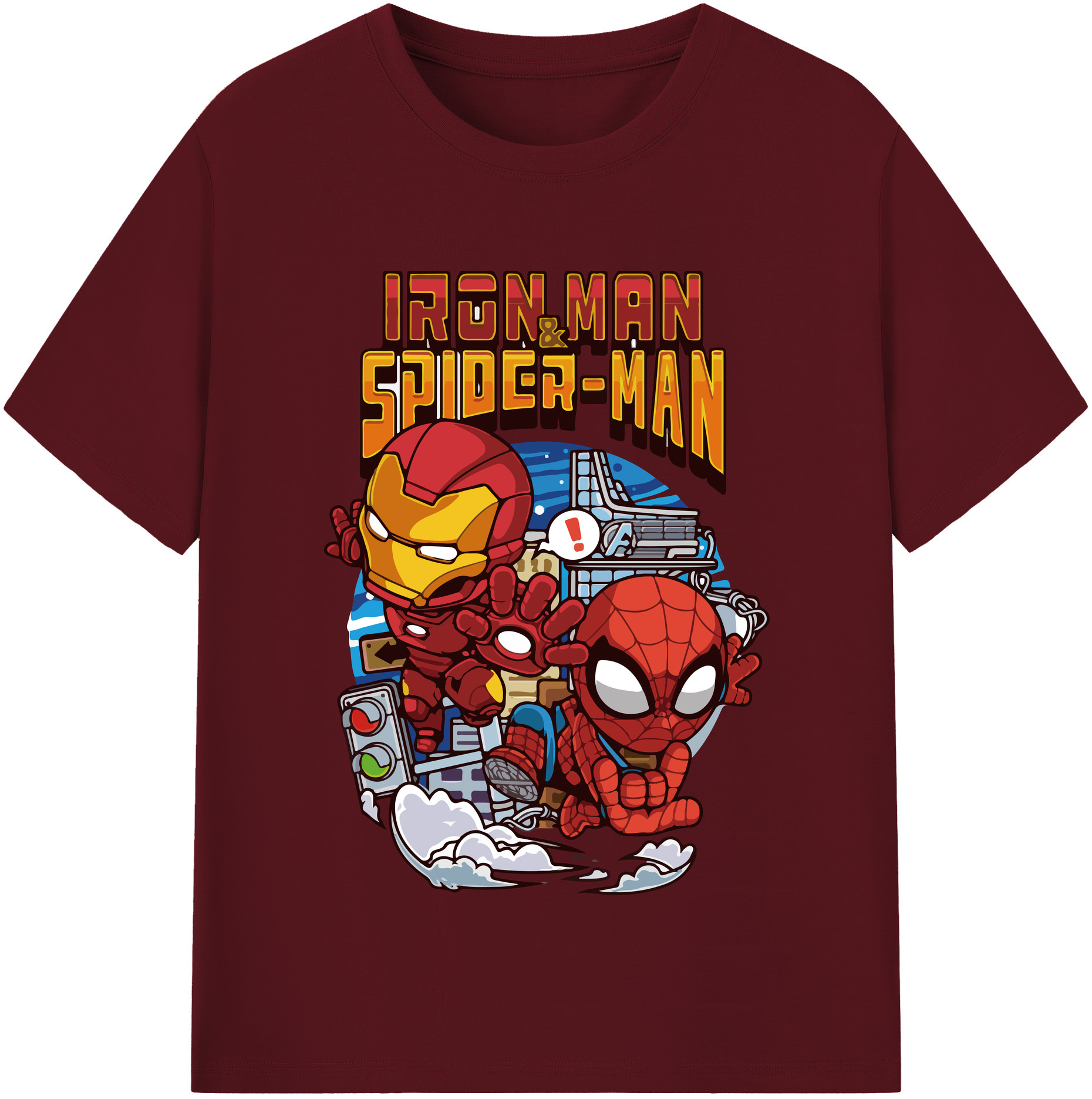 （画像用） アベンジャーズ The Avengers 綿100％半袖Tシャツ（フロントプリント）